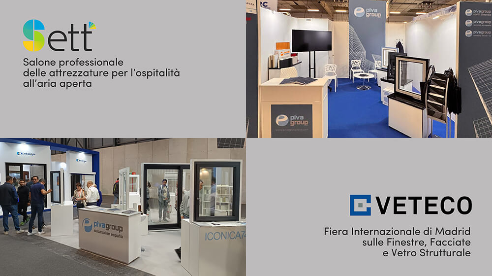 Piva Group in Fiera: innovazione per l'edilizia e l'ospitalità a Veteco (Madrid) e Salon Sett (Montpellier)